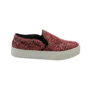 Celine zum Hineinschlüpfen Turnschuhe aus roter Baumwolle Tweed 7703688577084