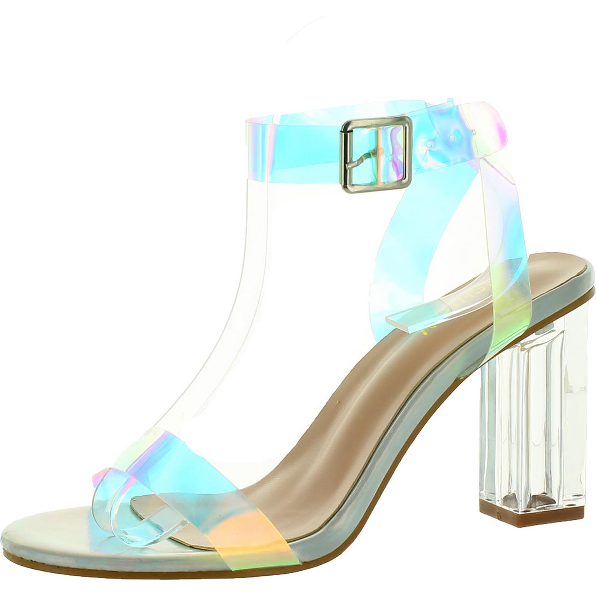 Iridescent Ankle Strap Absatz