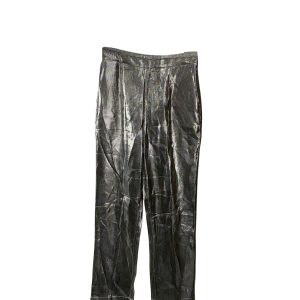 Isa Arfen schmale Passform Hose in silber lamé 7766523084860