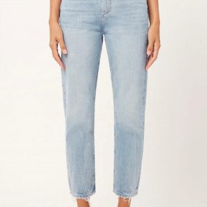Lela schlanke Ultra High-Steigung Jeans in leichter Seeglas 7803858321468
