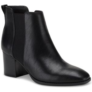 Aloraa Damen-Stiefeletten aus Kunstleder mit Reißverschluss