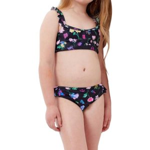 Mädchen Rüschen Bralette Bikini Top mit passenden Bikini Boden in gtk Gänseblümchen 7733645901884