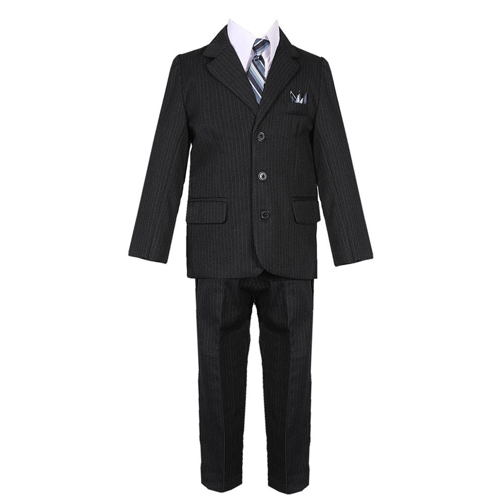 Marineblauer 5-teiliger Anzug für kleine Jungen, Weste, Jacke, Hose, für besondere Anlässe, 2–7