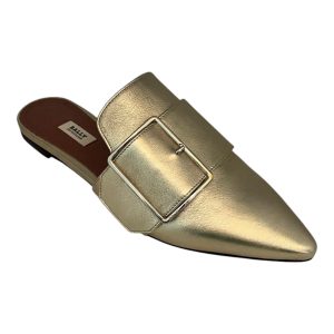 Bally Hamelin 6223284 Damen-Pantoletten aus Champagnerleder mit Schnalle