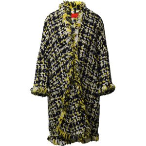 Carolina Herrera Tweed Mantel aus mehrfarbiger Wolle