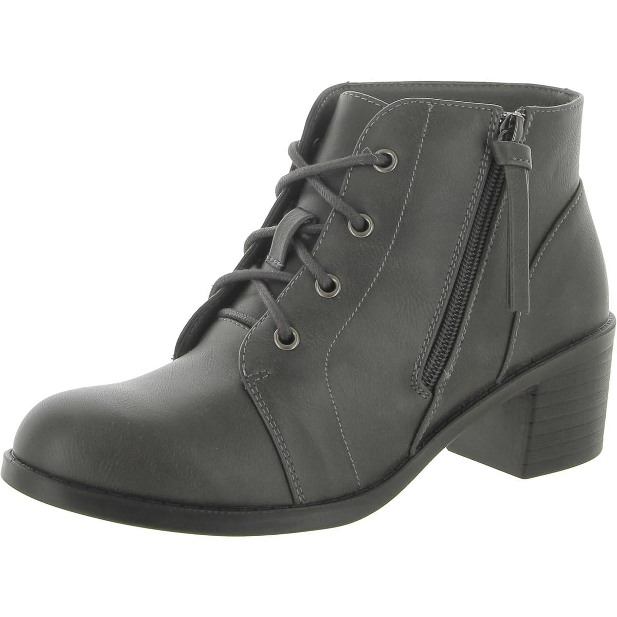 Becker Kunstleder-Stiefeletten mit Blockabsatz