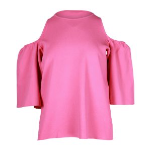 Stella McCartney Schulterbluse in rosa Viskose 7748776067132