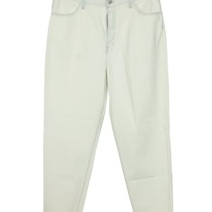 J Brand – Karottenjeans aus weißer Baumwolle mit Falten – 7766543630396