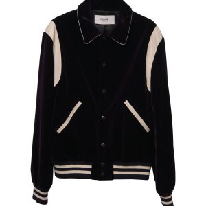 Celine Teddy Jacke aus violettem Samt 7748685168700