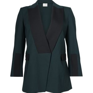 Dion Lee Two-Toned Blazer in Wald grün und schwarz Polyester 7703679402044