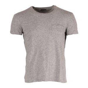 Tom Ford Basic Pocket T-Shirt aus grauer Baumwolle 7748719804476