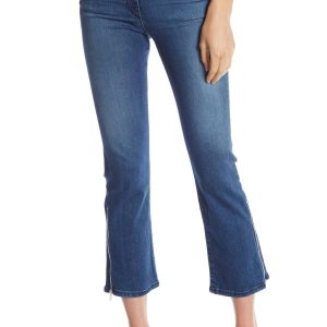 Damenjeans mit Zwickel und Reißverschluss in Blau