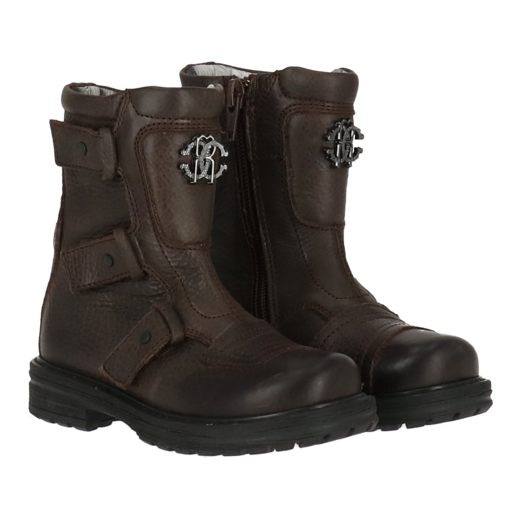 Dunkelbrauner Kinderstiefel von Roberto Cavalli
