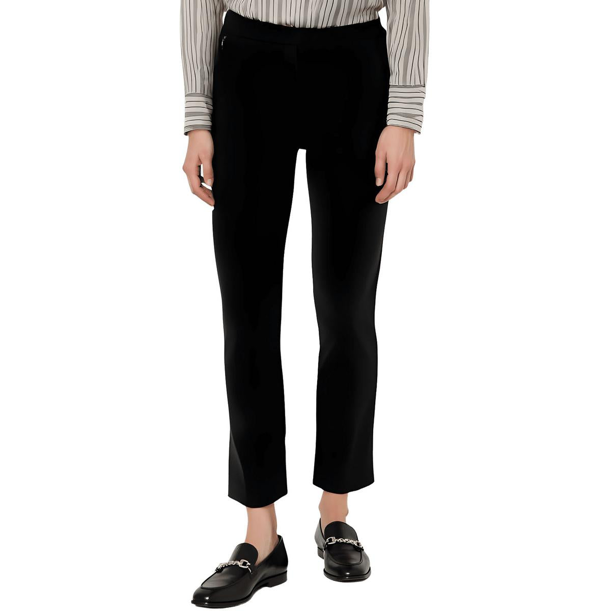 Alexandra Flat Front Zip Front Pockets formale Hose