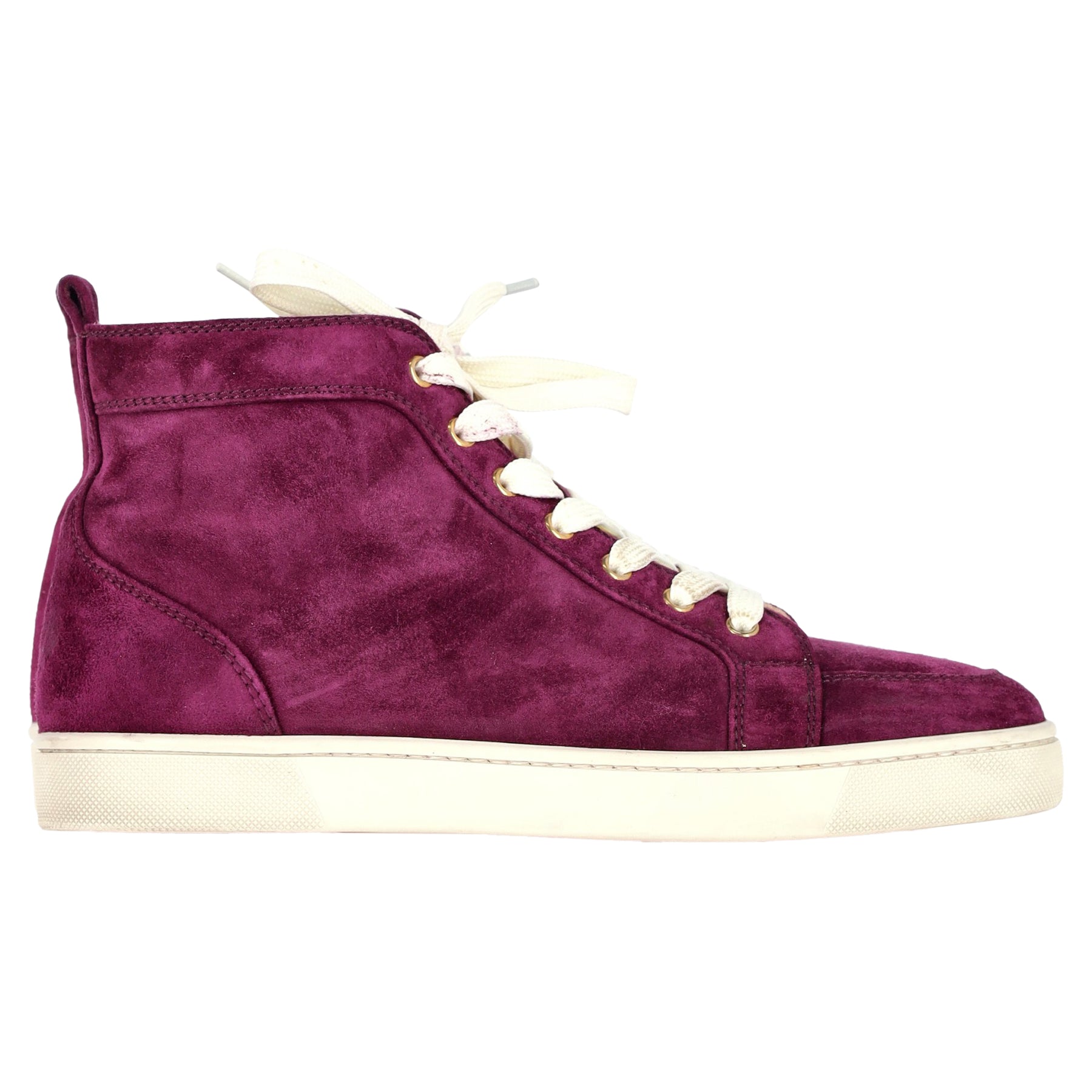 Christian Louboutin Rantus High Top Sneakers in lila Wildleder 7833142100028