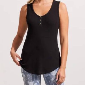 Cami Tank With Buttons in schwarz