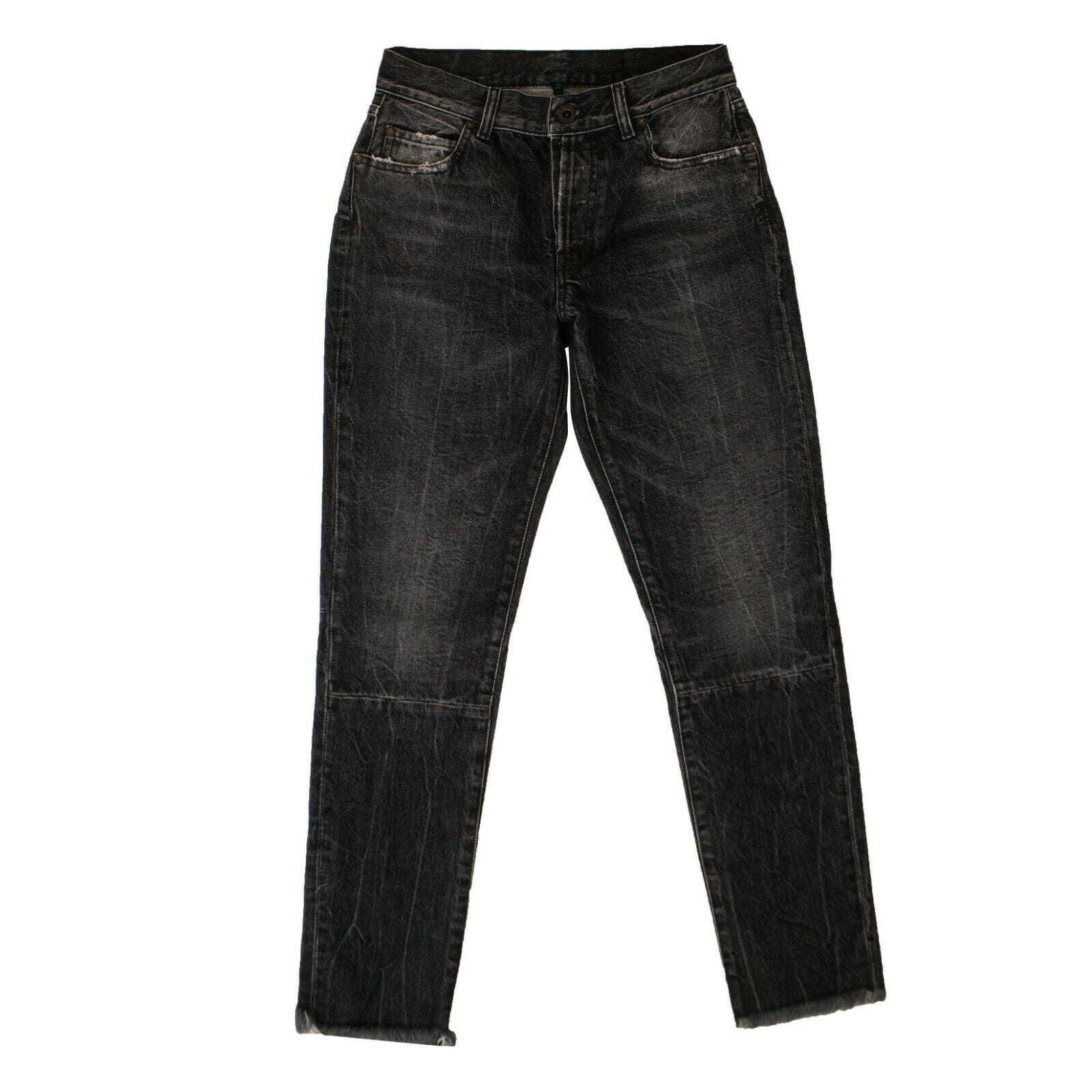 Unravel Project Moonwash hohe taillierte Jeanshose – schwarz