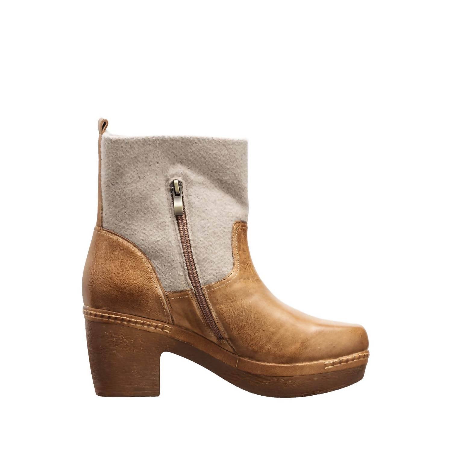 Damen sato Stiefeletten in Cognac Leder