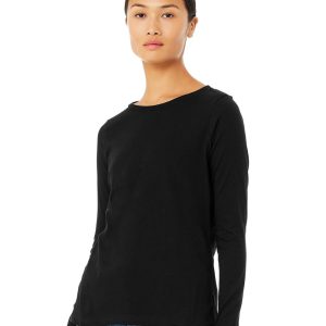 BELLA + CANVAS Damen-Langarm-T-Shirt aus entspanntem Jersey