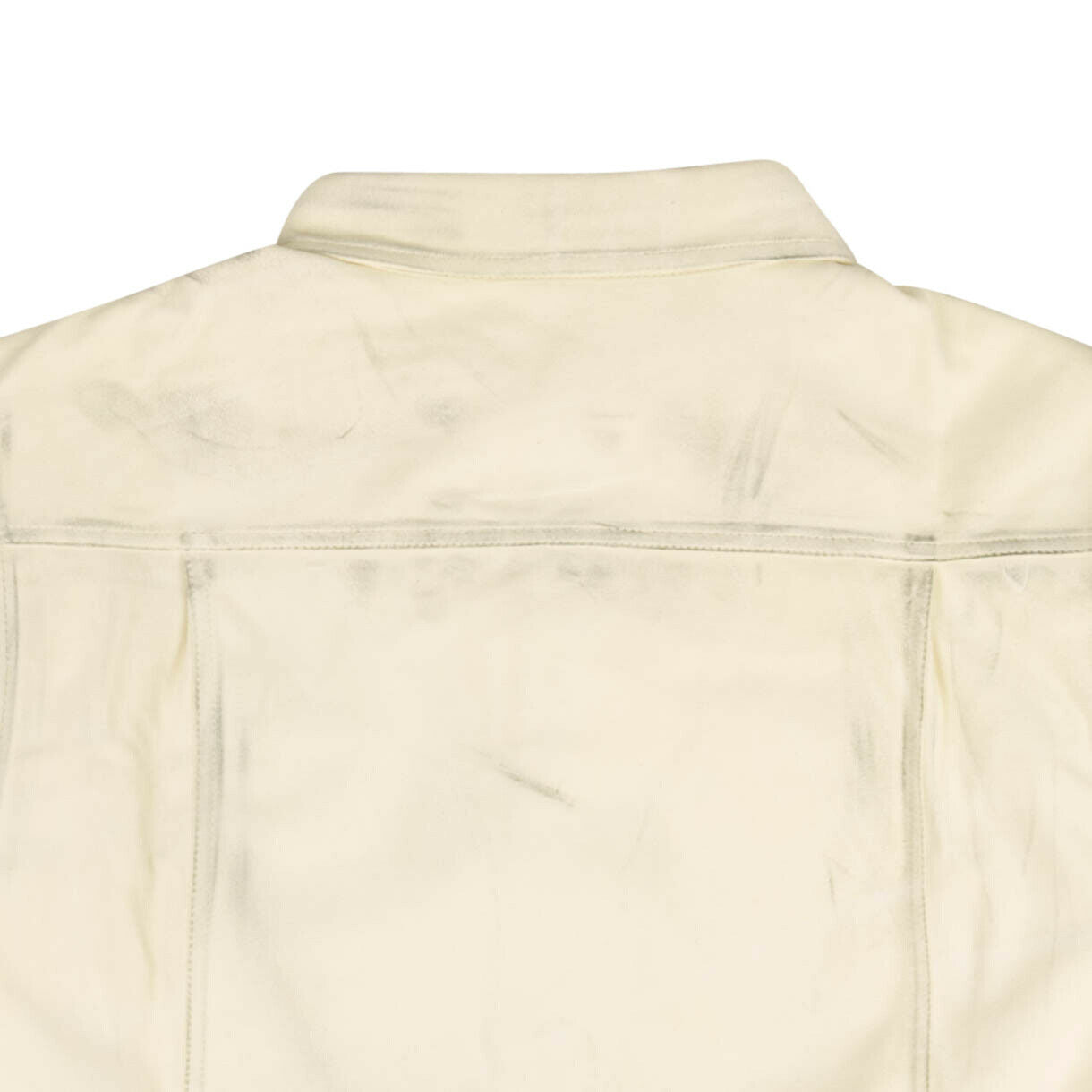 424 On Fairfax bemalte Lederjacke – Weiß