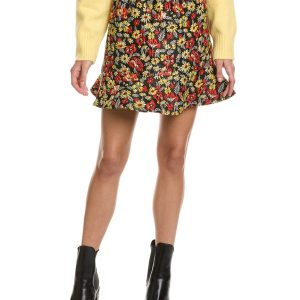 GANNI 3D Jacquard Minirock