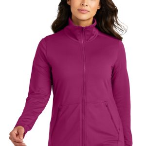 Port Authority Damen-Accord-Stretch-Fleece-Jacke mit durchgehendem Reißverschluss