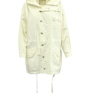 Zadig & Voltaire Kapuzenwindjacke aus weißer Baumwolle 7765055995964