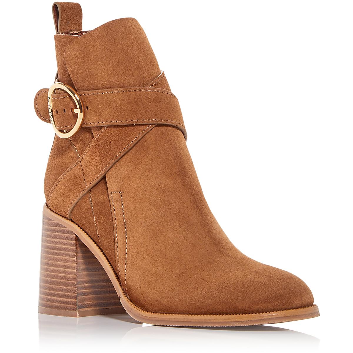 Stiefeletten aus Wildleder mit Schnalle