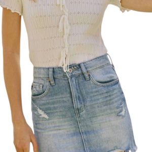 Western kurzer Jeansrock in blau