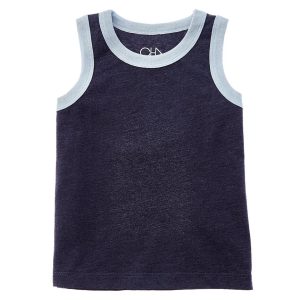 jaser recycelt vintage Jersey Kontrast Bindung Tank