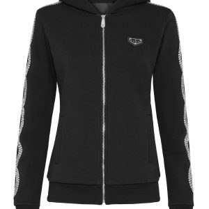 Kapuzenpullover Sweatshirt voller Reißverschluss Kristallkabel 7644990701628