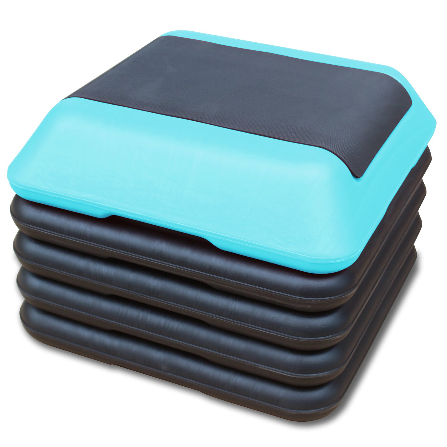 streamdale höhenverstellbare Step-Aerobic Plattform Fitnessgeräte Stepper Trainer Trainingsschritt-Plattform mit 4 Riser grün 7832875204668