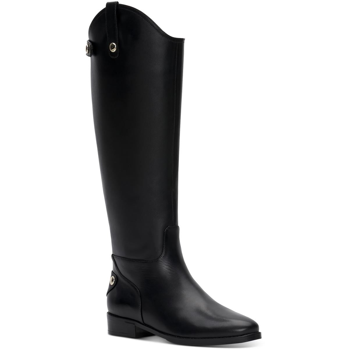 Aleah Reißverschluss Leder kniehohe Stiefel