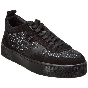 Christian Louboutin Happyrui Sneaker aus beschichtetem Canvas und Wildleder