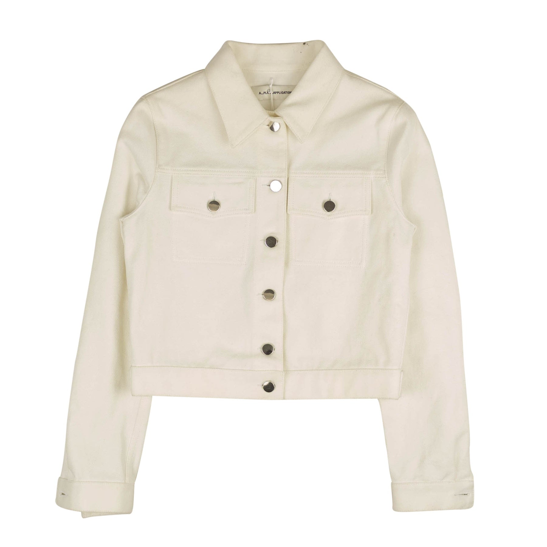 Weiße Caban-Jeansjacke