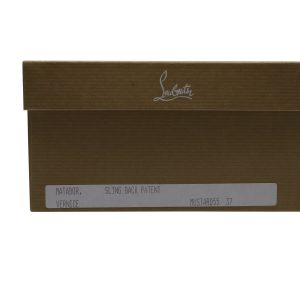 Christian Louboutin Sling Back Pumps aus gelbem Lackleder 7748755324988