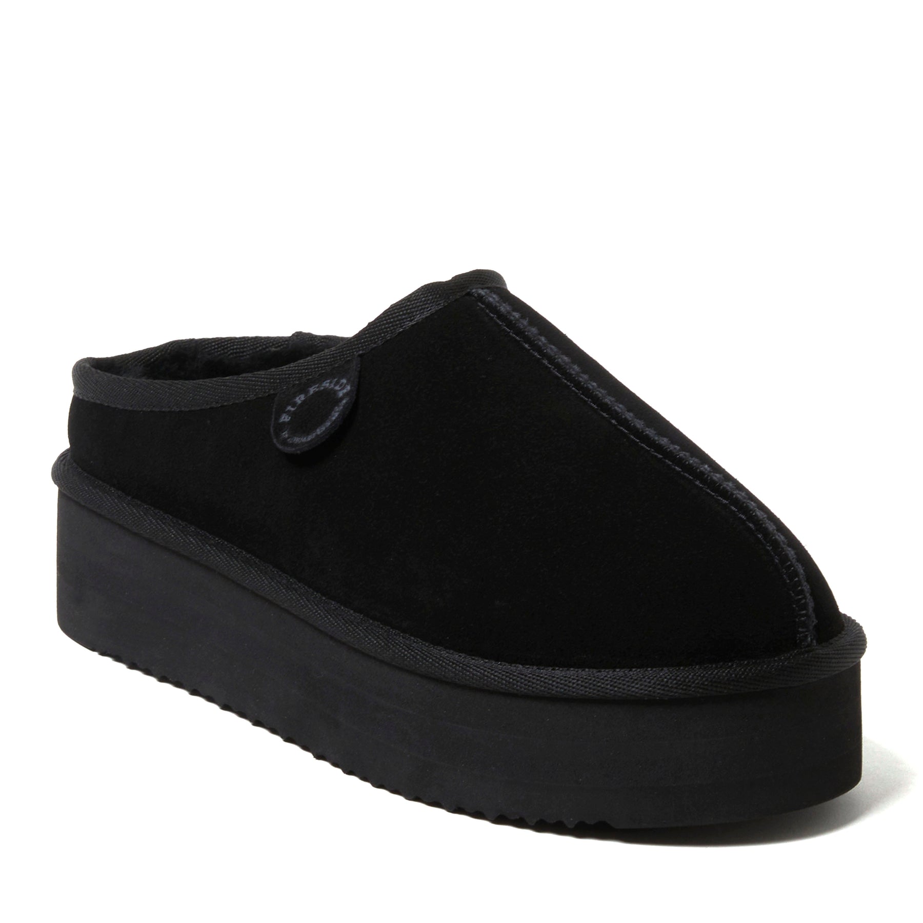 Fireside by Dearfoams Queenstown Genuine Shearling Platform Clog für Damen