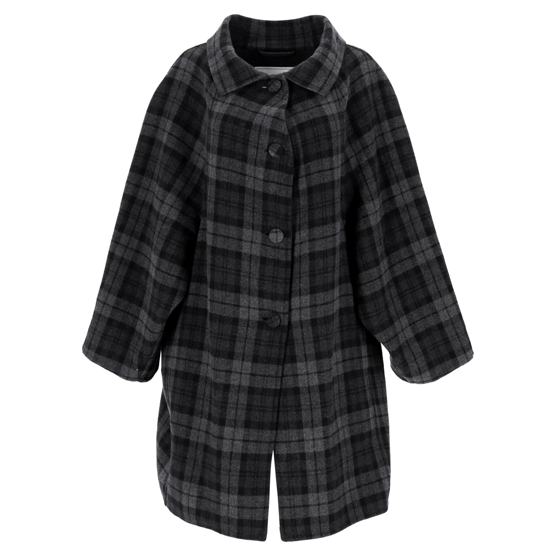 Balenciaga Checked Flanell Fell aus grauer Wolle 7833186762812