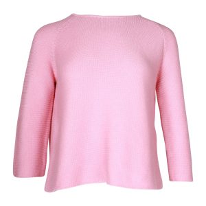 Weekend by Max Mara Crewneck Strickpullover aus rosa Baumwolle 7748743200828