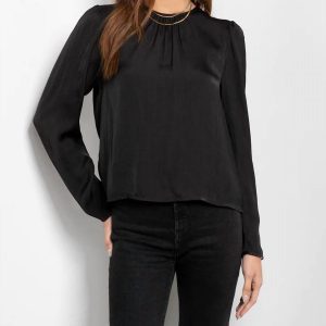 Charise – einfarbiges Top in Schwarz