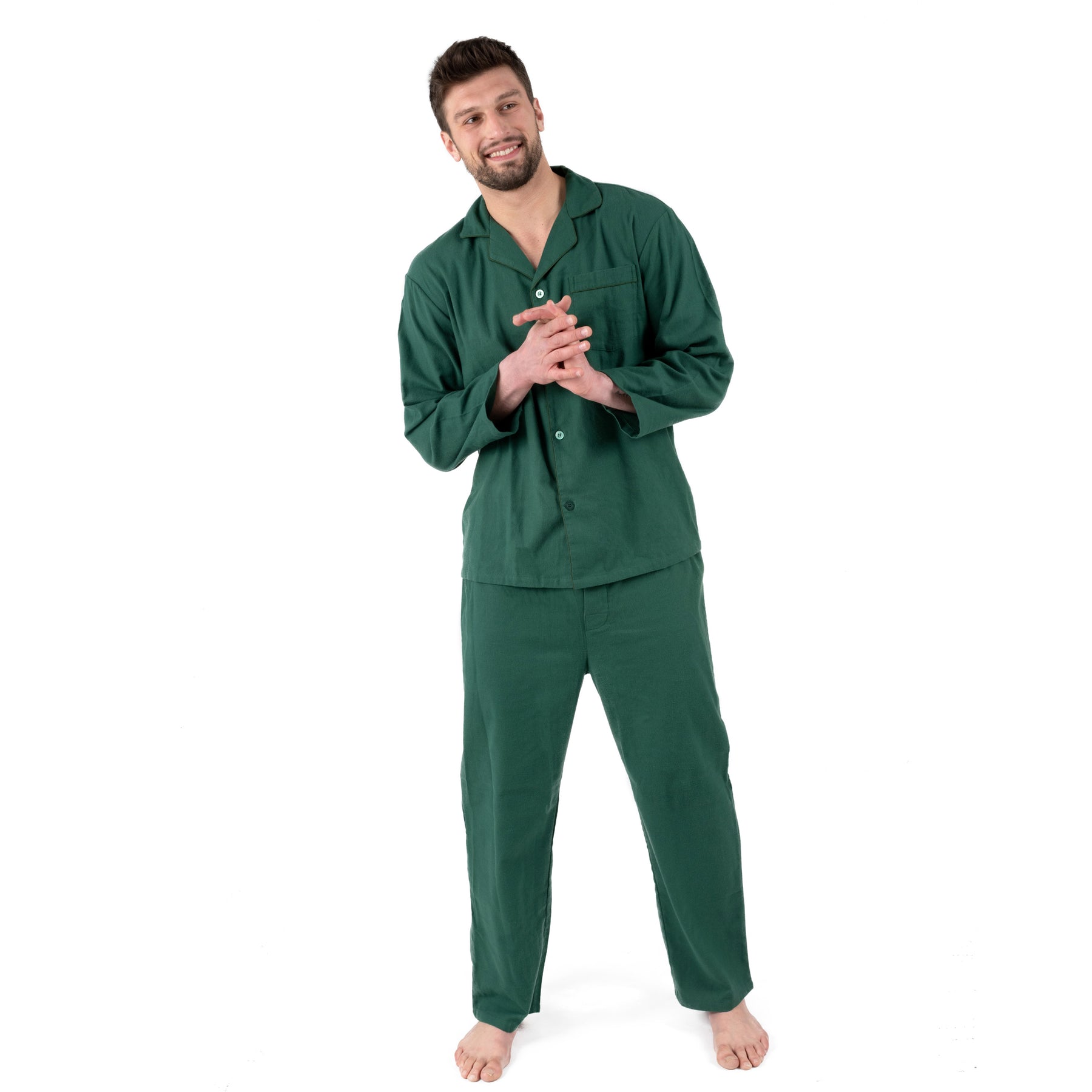 Herren zwei Stück Flanell Pyjamas