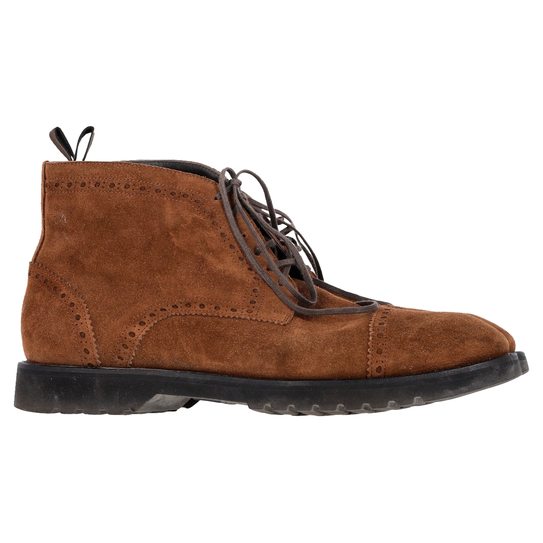 Tom Ford Schnürstiefeletten aus braunem Wildleder