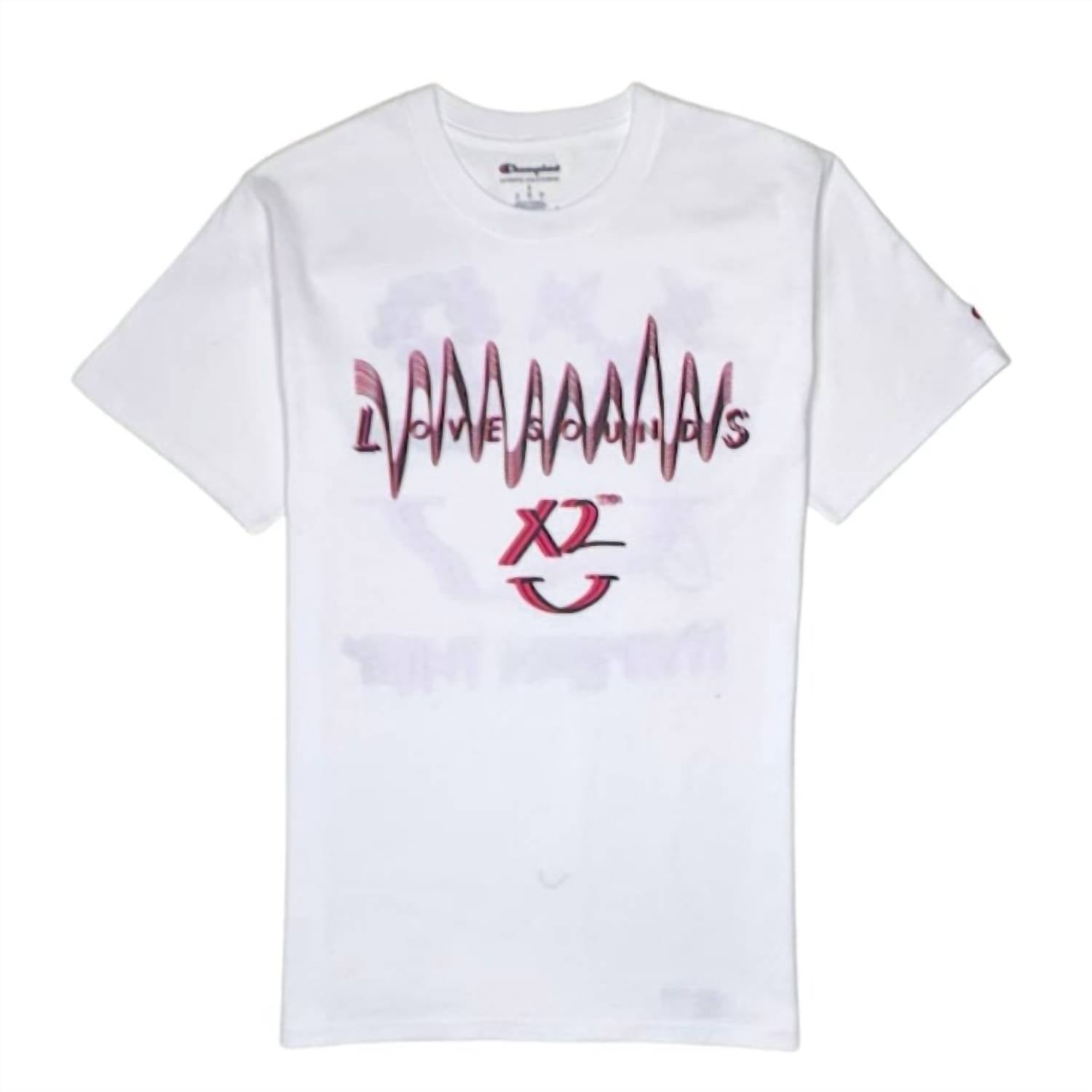 Herren Liebe Klang T-Shirt in weiß