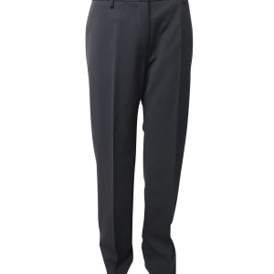 Max Mara Straight Leg Hose aus schwarzer Wolle 7748662460476