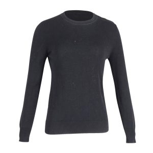 Givenchy Rundhalspullover aus schwarzer Baumwolle