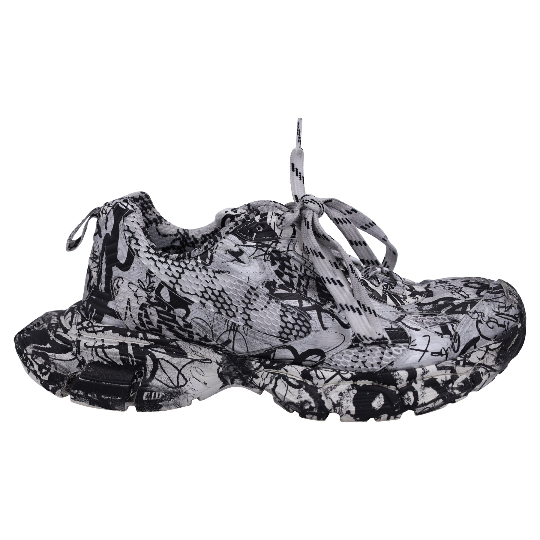 Balenciaga 3XL Extreme Graffiti Low-Top Sneakers aus mehrfarbigem Polyurethan 7833147768892