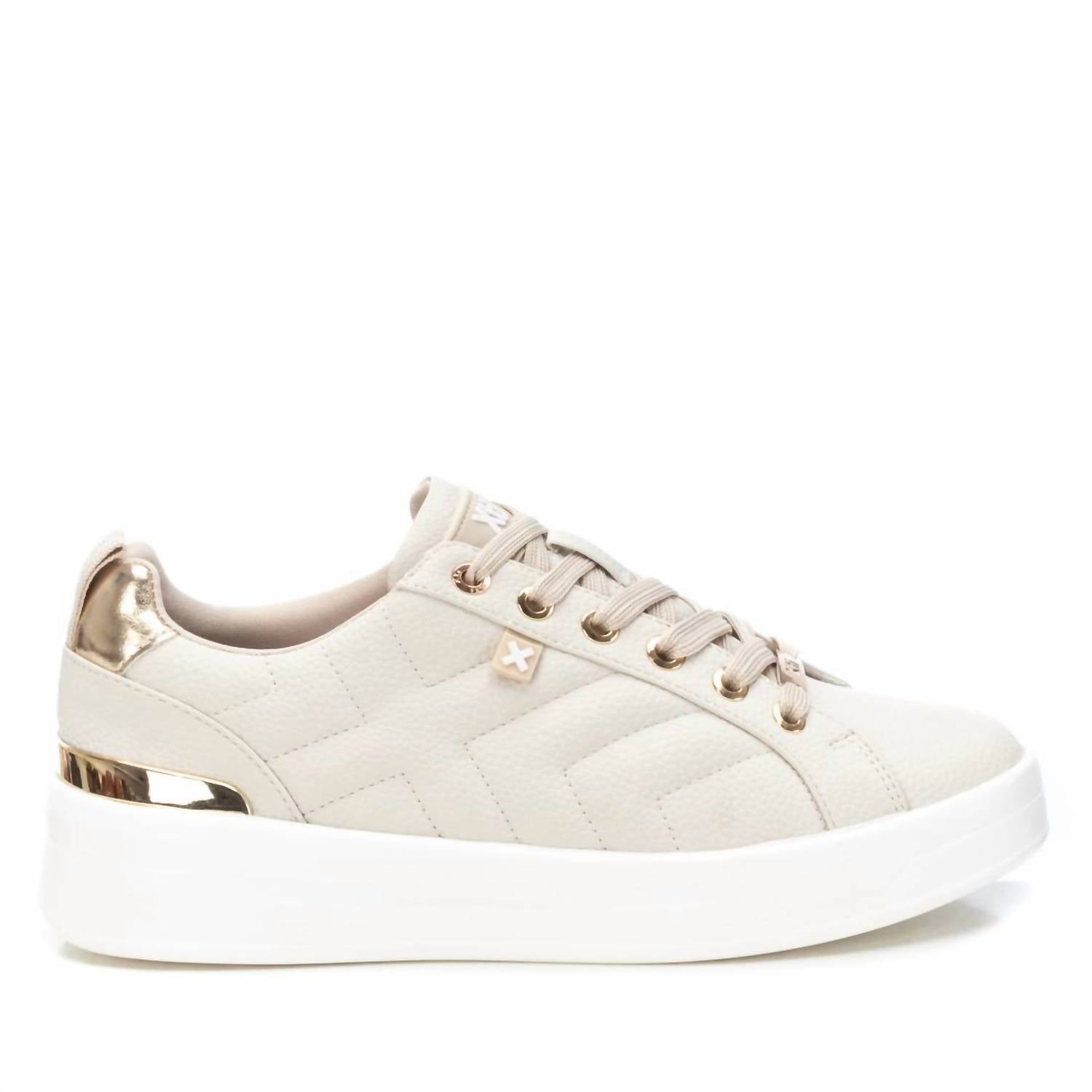 Damen Kunstleder Sneakers in beige 7803904098364
