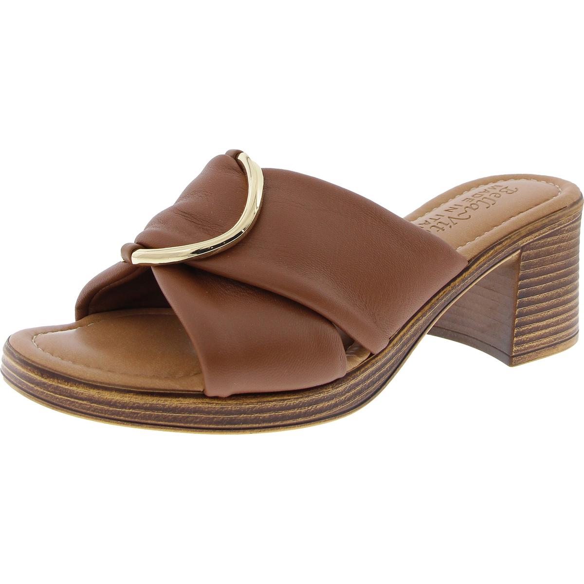 Buckle Leder Slide Sandalen