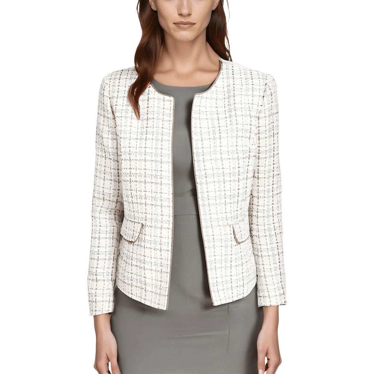 Petites gewebte Kragenlose Blazer