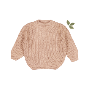 Der Grobstrickpullover – altrosa